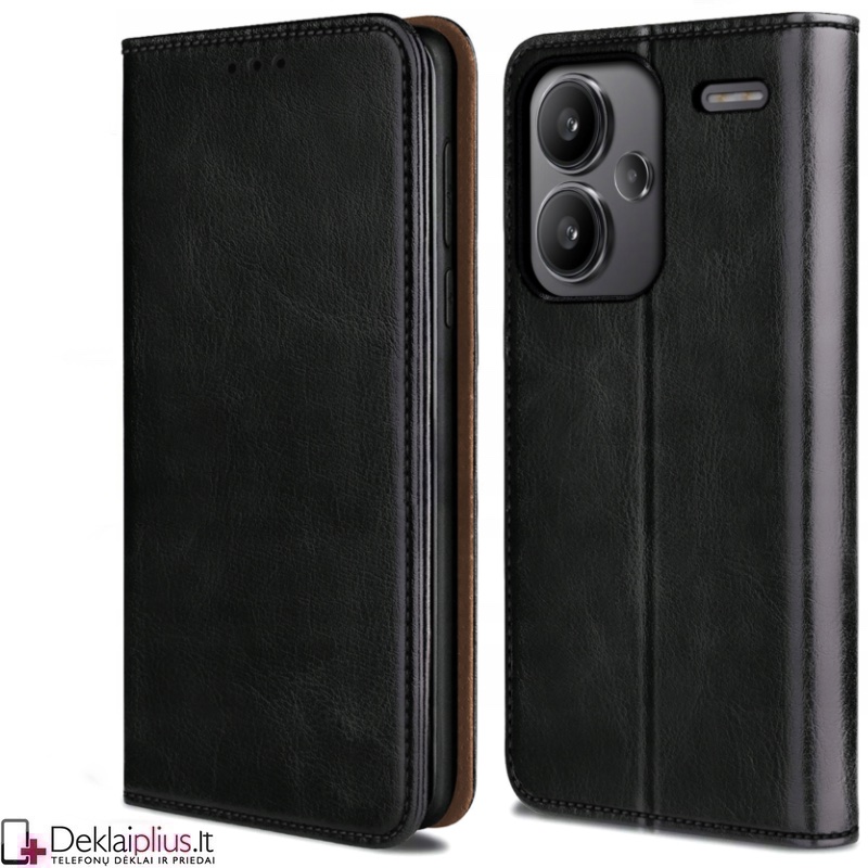 Telone grynos odos dėklas - juodas (Xiaomi Redmi Note 13 Pro Plus) Telone grynos odos dėklas - juodas (Xiaomi Redmi Note 13 Pro Plus)